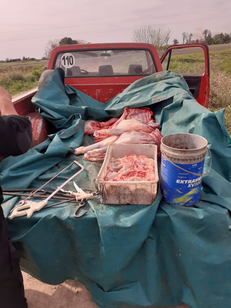 VILLA OCAMPO: Transportaban 260 kgs de carne faenada, carentes de la documentación que ampare su procedencia.