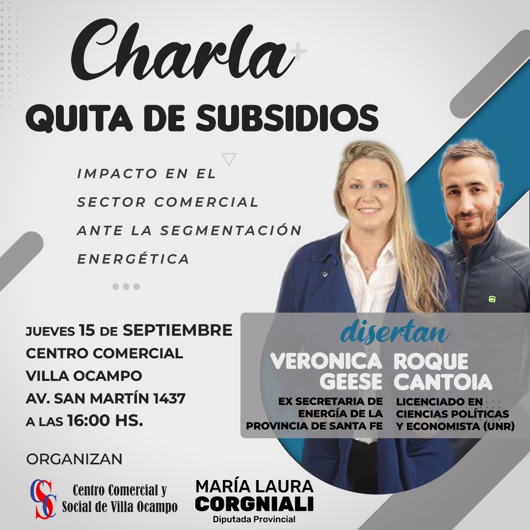Villa Ocampo: Charla sobre el impacto en el sector comercial por la quita de subsidios en energía eléctrica