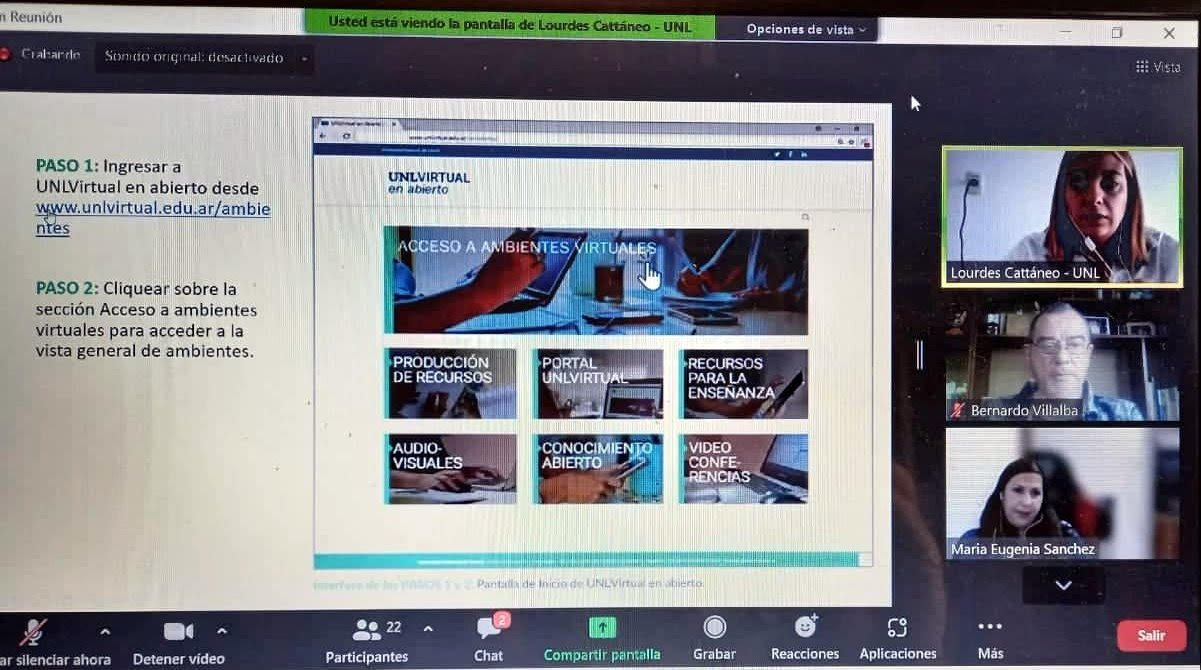 VILLA OCAMPO: REUNIÓN VIRTUAL POR LOS PROGRAMAS QUE SE ARTICULAN CON LA UNL