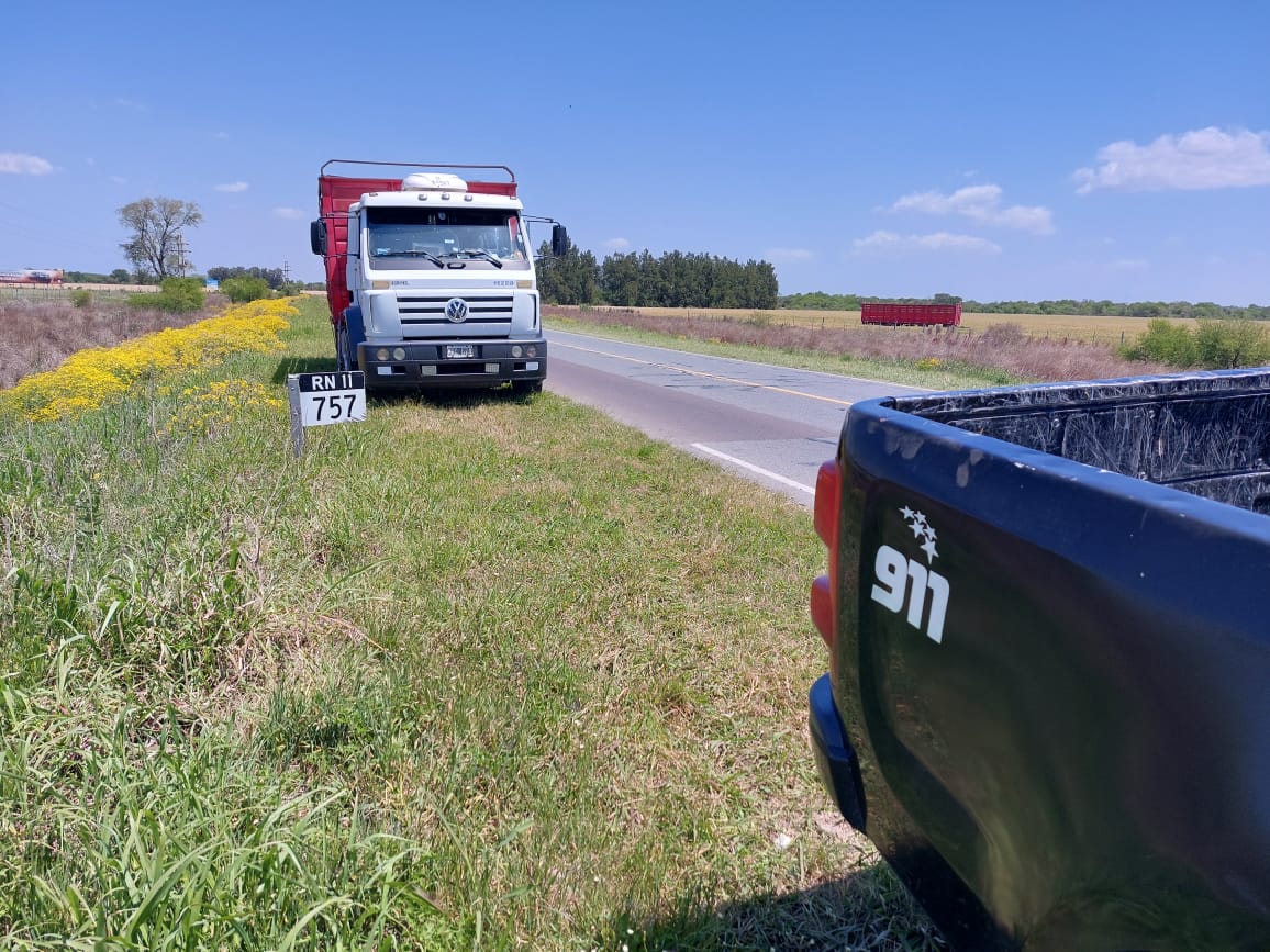 MALABRIGO: DESPISTE  DE UN CAMIÓN EN RUTA 11