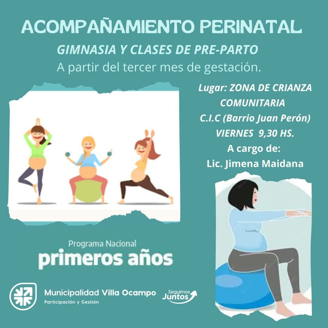 COMIENZAN HOY LAS CLASES DE GIMNASIA DE PRE-PARTO EN LA ZONA DE CRIANZA COMUNITARIA (ZCC)