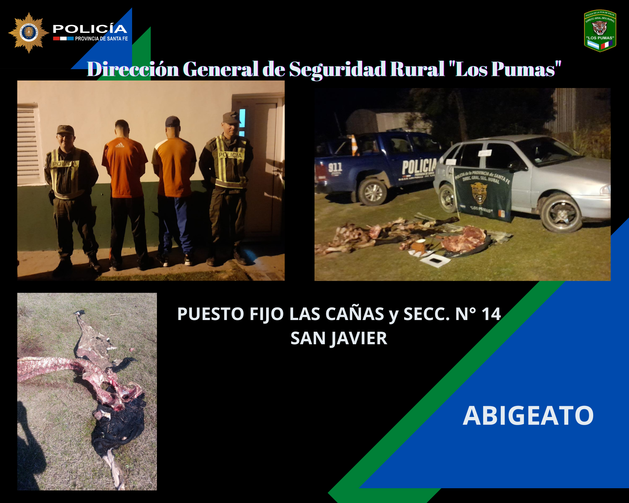 PARTE DE PRENSA: DIRECCION GENERAL DE SEGURIDAD RURAL “LOS PUMAS”
