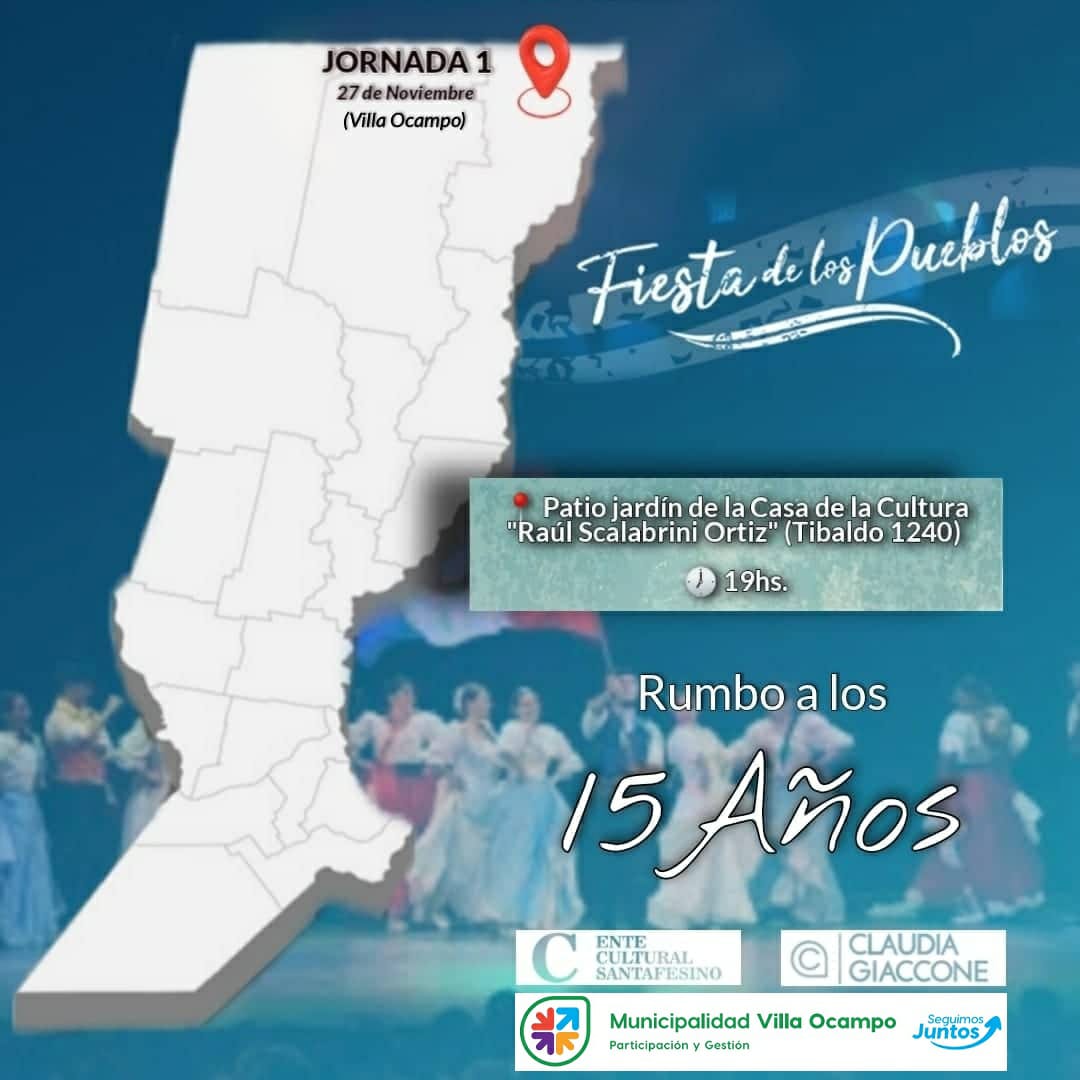 ESTE DOMINGO: “FIESTA DE LOS PUEBLOS” EN LA CASA DE LA CULTURA