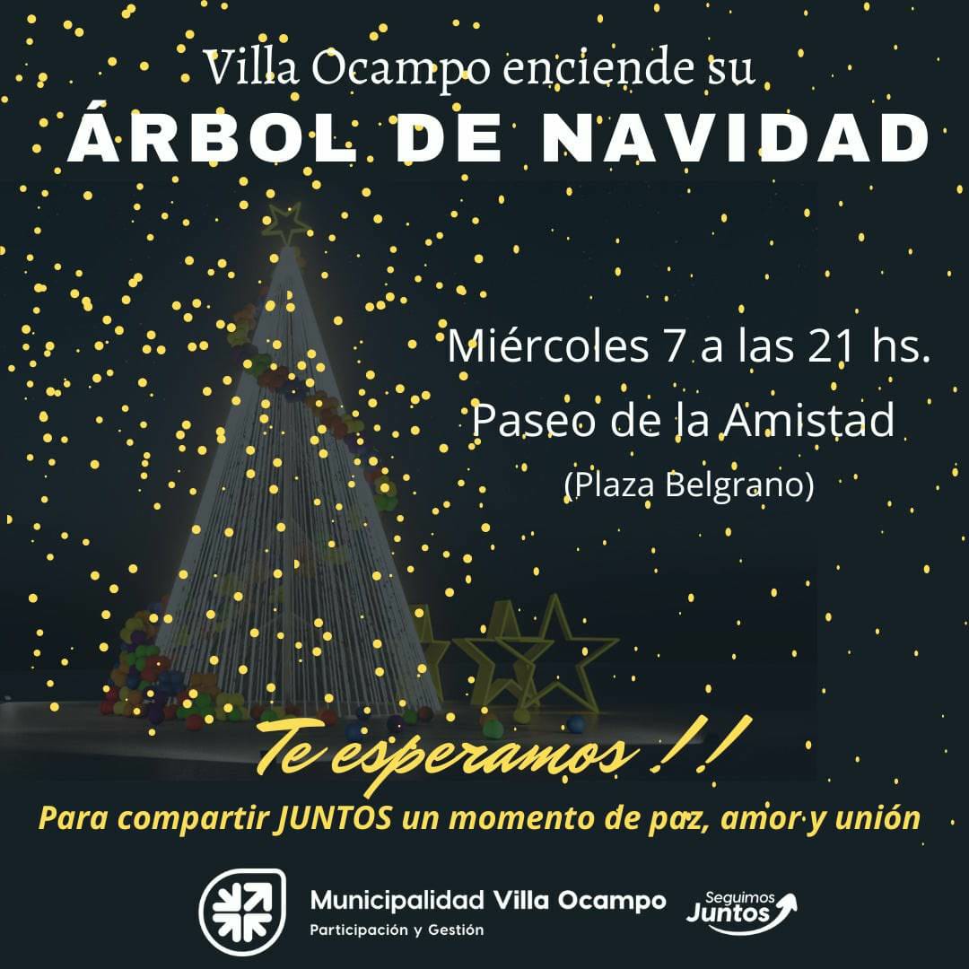 SE REALIZA HOY EL ENCENDIDO DEL ÁRBOL DE NAVIDAD