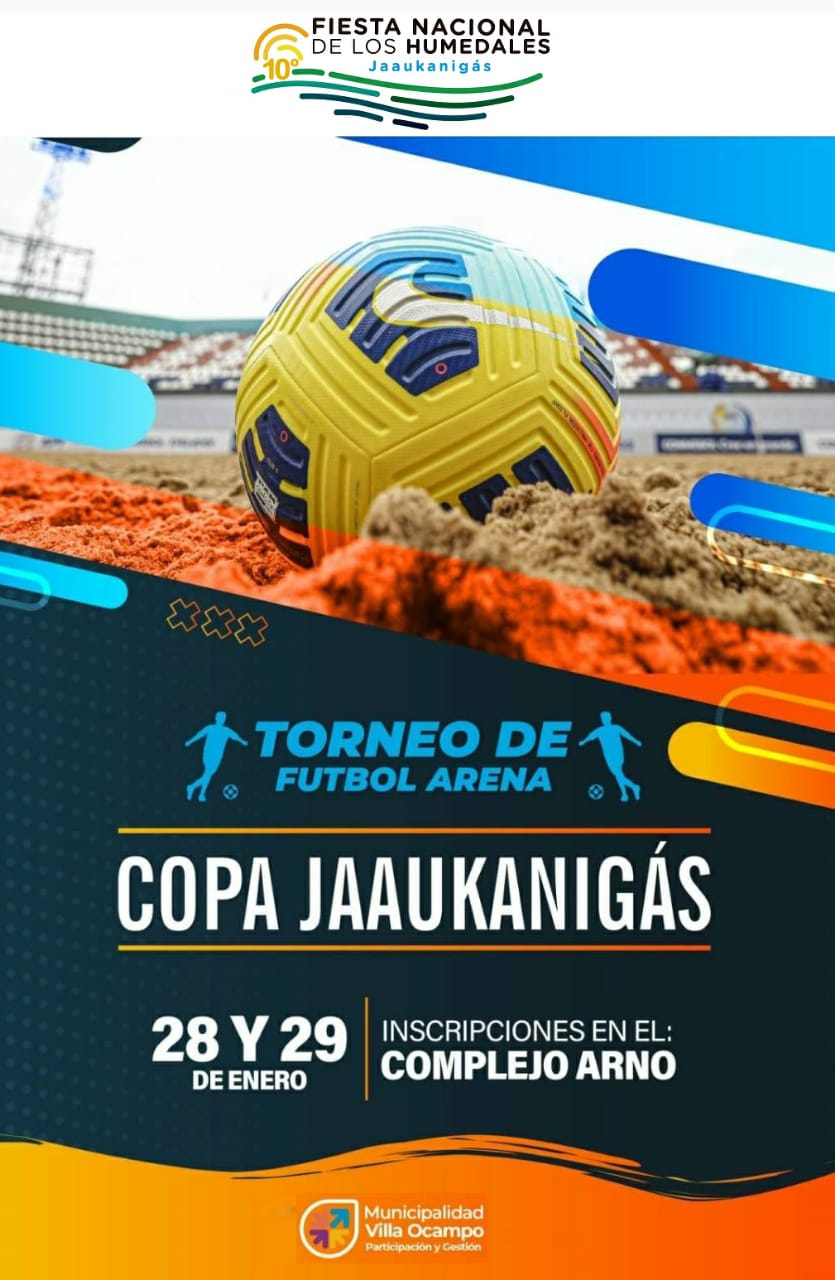 SE DISPUTA ESTE FIN DE SEMANA EL TORNEO DE FÚTBOL 5 DE ARENA “COPA JAAUKANIGÁS”