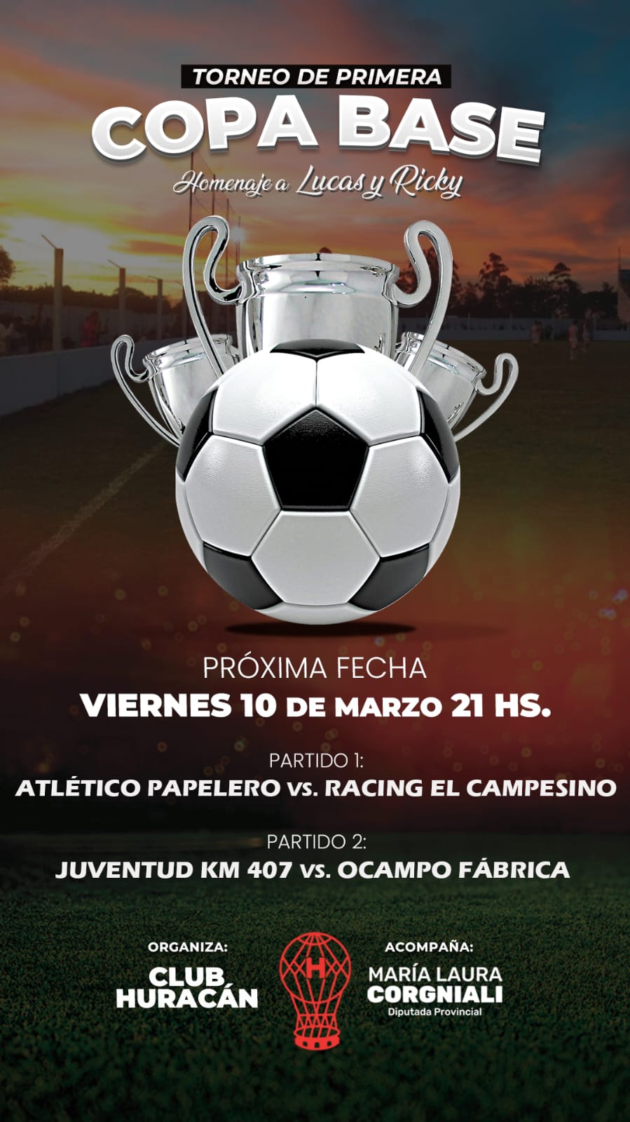 Hoy se llevará a cabo una nueva fecha del Torneo de Primera “Copa BASE”