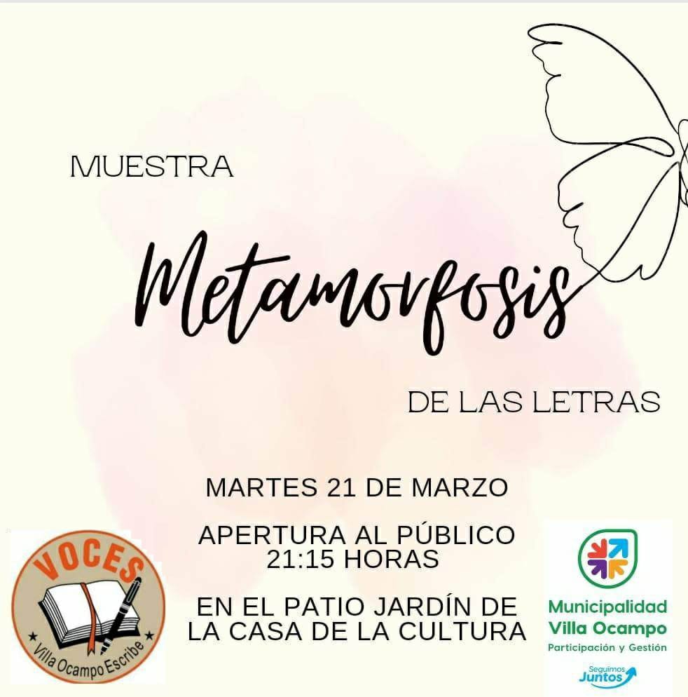SE INVITA A PRESENCIAR LA MUESTRA “METAMORFOSIS DE LAS LETRAS”