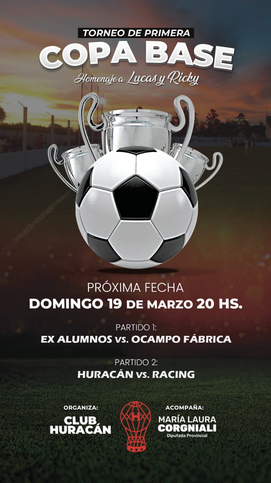 Se suspende la 3° fecha del Torneo de Primera “Copa BASE” para este domingo