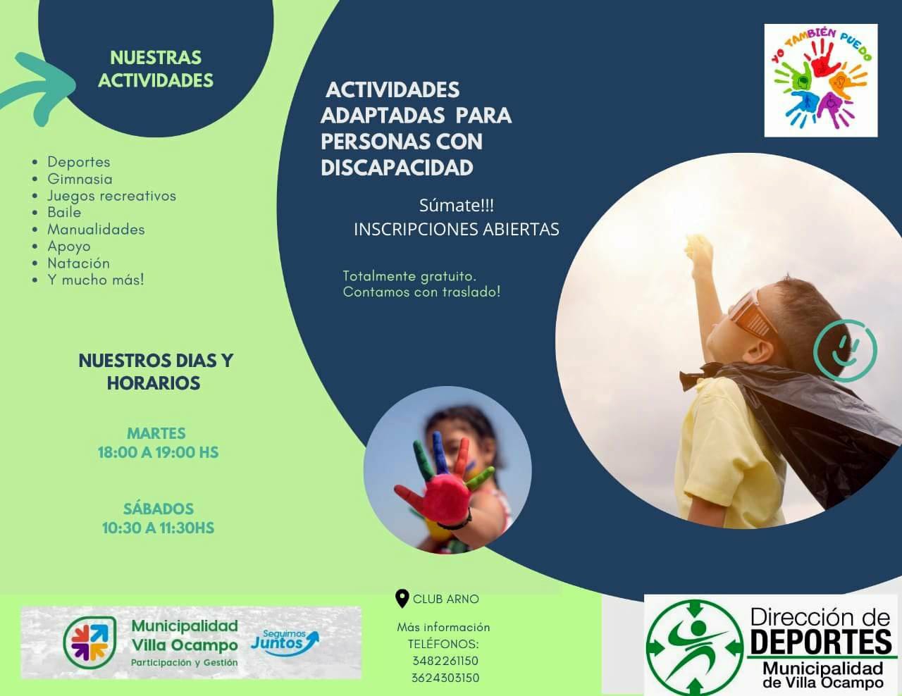 CONTINÚA EL PROGRAMA “YO TAMBIÉN PUEDO” EN EL COMPLEJO ARNO