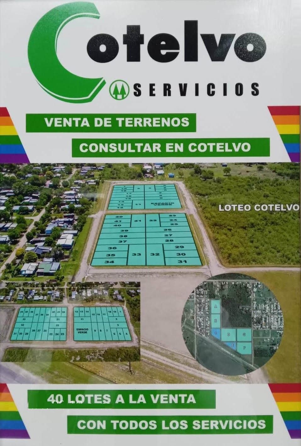 ESTÁN A LA VENTA LAS PRIMERAS 40 PARCELAS DEL LOTEO COTELVO