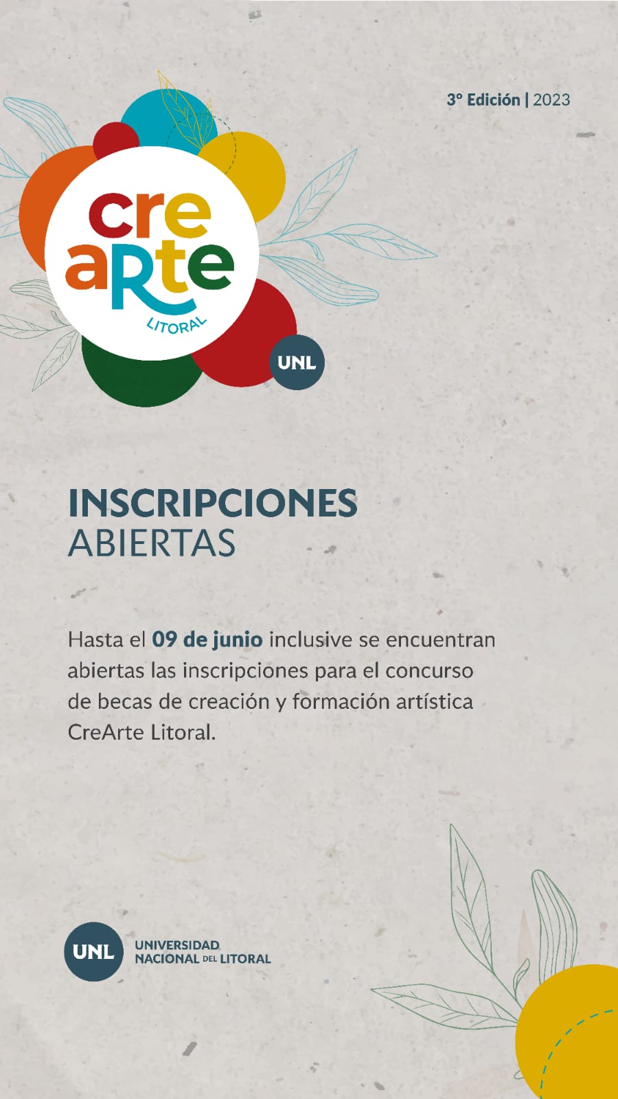 ESTÁ ABIERTA LA CONVOCATORIA DEL “CREARTE LITORAL 2023”