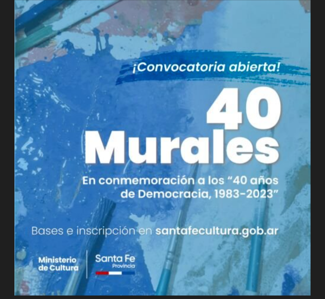 SE EXTENDIÓ EL PLAZO PARA PARTICIPAR DE LA CONVOCATORIA “40 MURALES – 40 AÑOS DE DEMOCRACIA”