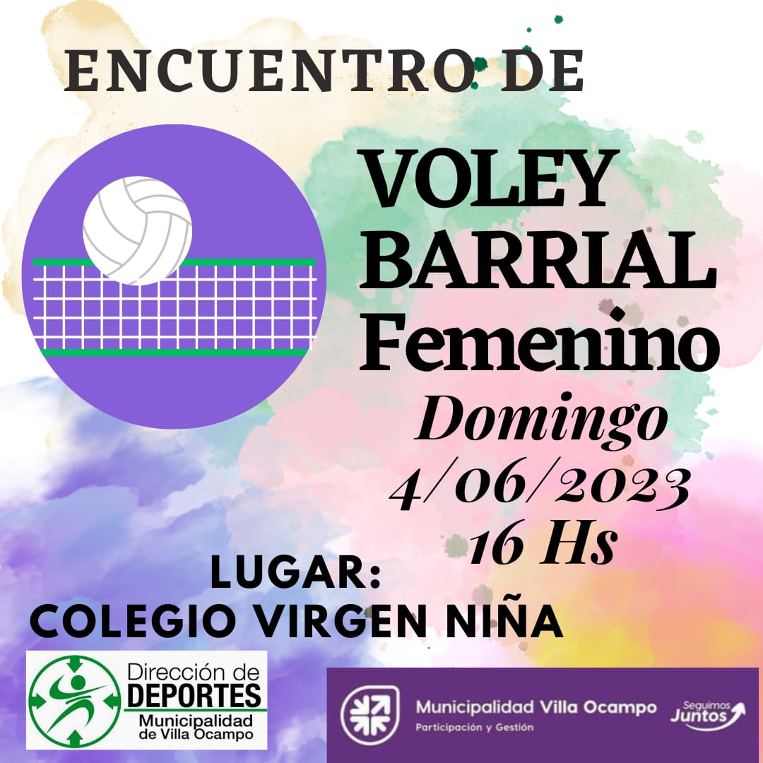 ESTE DOMINGO: “ENCUENTRO BARRIAL DE VOLEY FEMENINO”