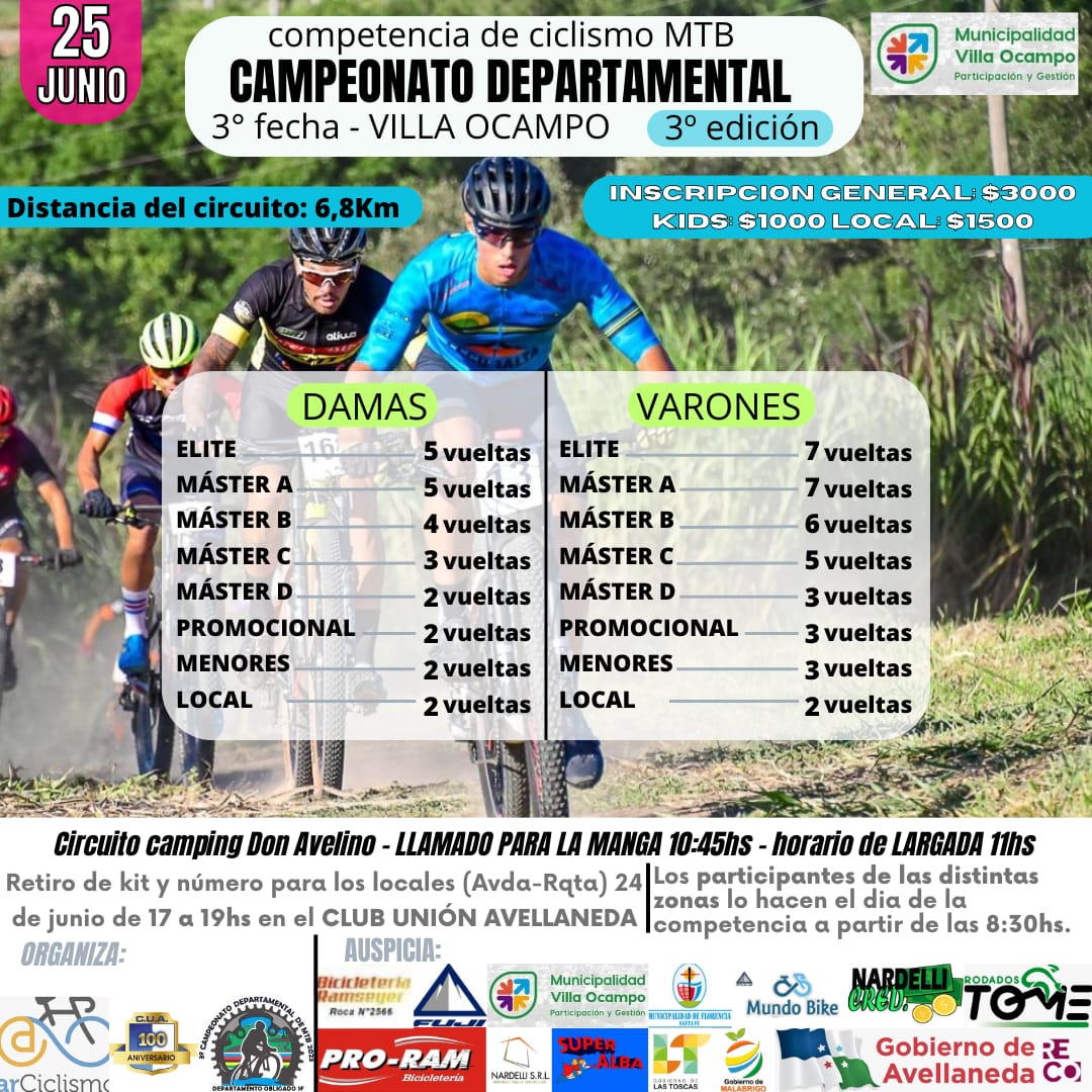 ESTE DOMINGO: 3º FECHA PUNTABLE DEL 3º MOUNTAIN BIKE DEPARTAMENTAL