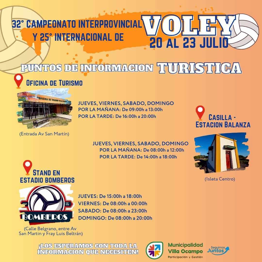OPERATIVO DE INFORMACIÓN TURÍSTICA DURANTE EL CAMPEONATO DE VÓLEY
