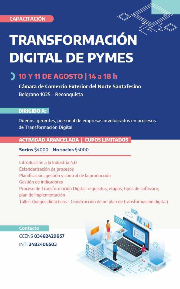 VILLA OCAMPO: CAPACITACIÓN EN “TRANSFORMACIÓN DIGITAL DE PYMES”
