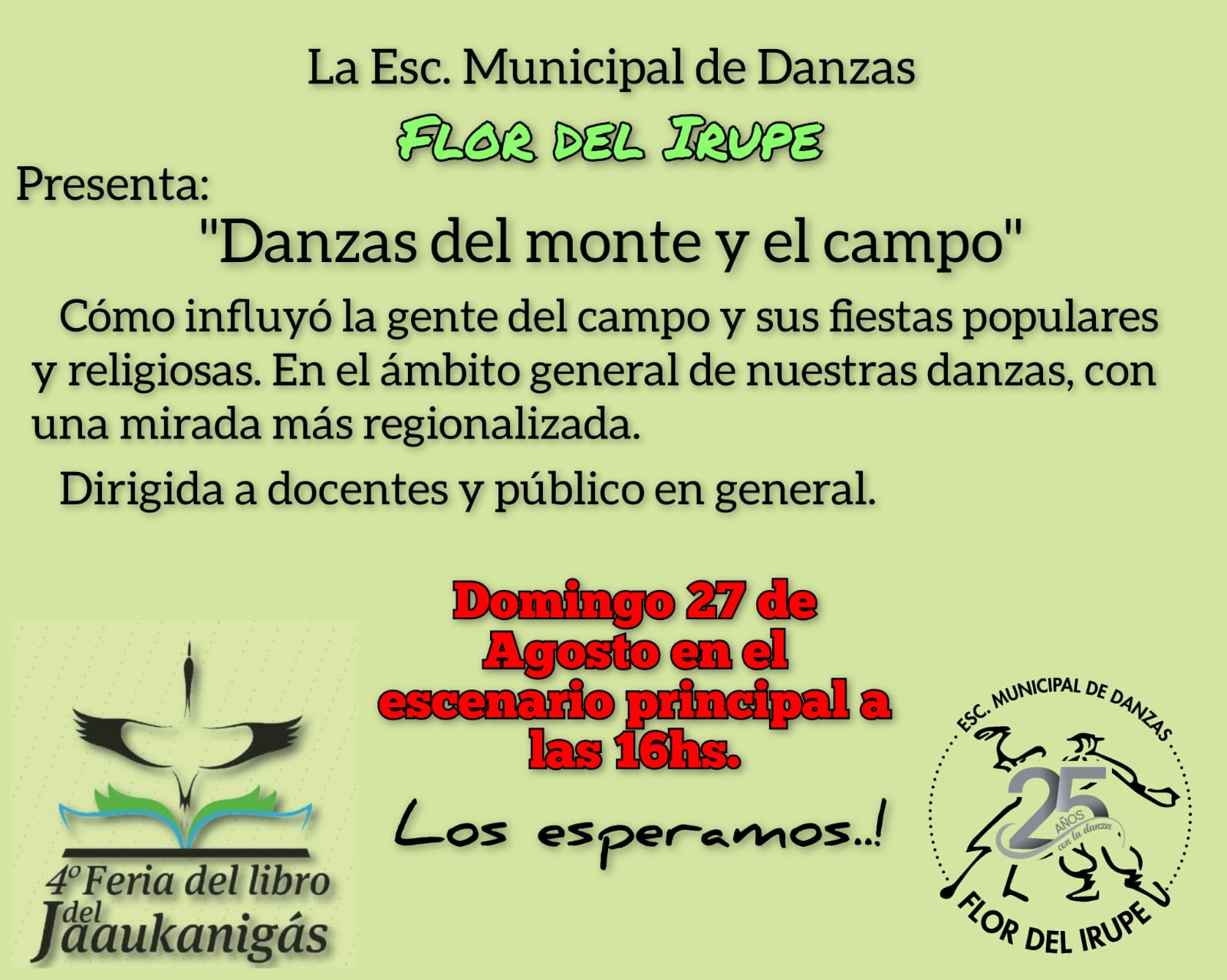 AGENDA DE LA 4º FERIA DEL LIBRO DEL JAAUKANIGÁS