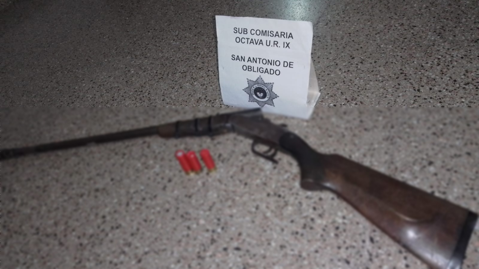 LAS TOSCAS: LE DIO QUE LE GUARDE LA ESCOPETA Y ESTE TERMINO ENTREGANDO A LA POLICIA.