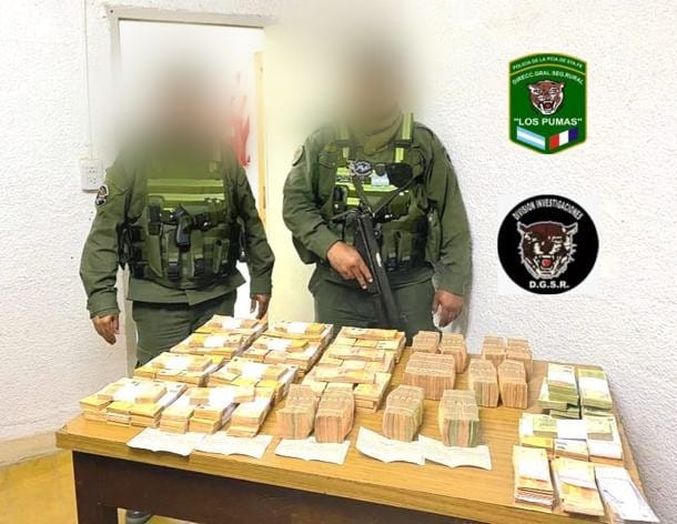 División Investigaciones de la DGSR “Los Pumas” Secuestraron más de 18 millones de pesos.