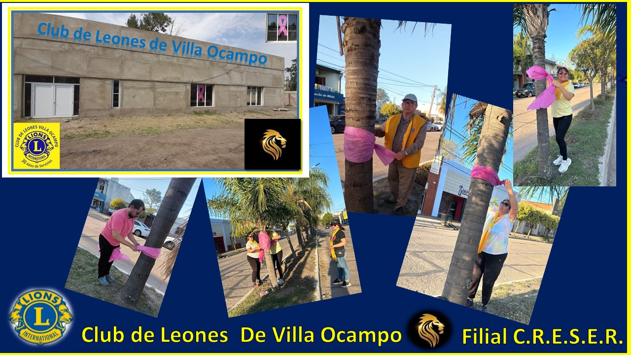 El Club de Leones y Filial C.R.E.S.E.R. de Villa Ocampo se hacen eco de la Causa Leonística CANCER