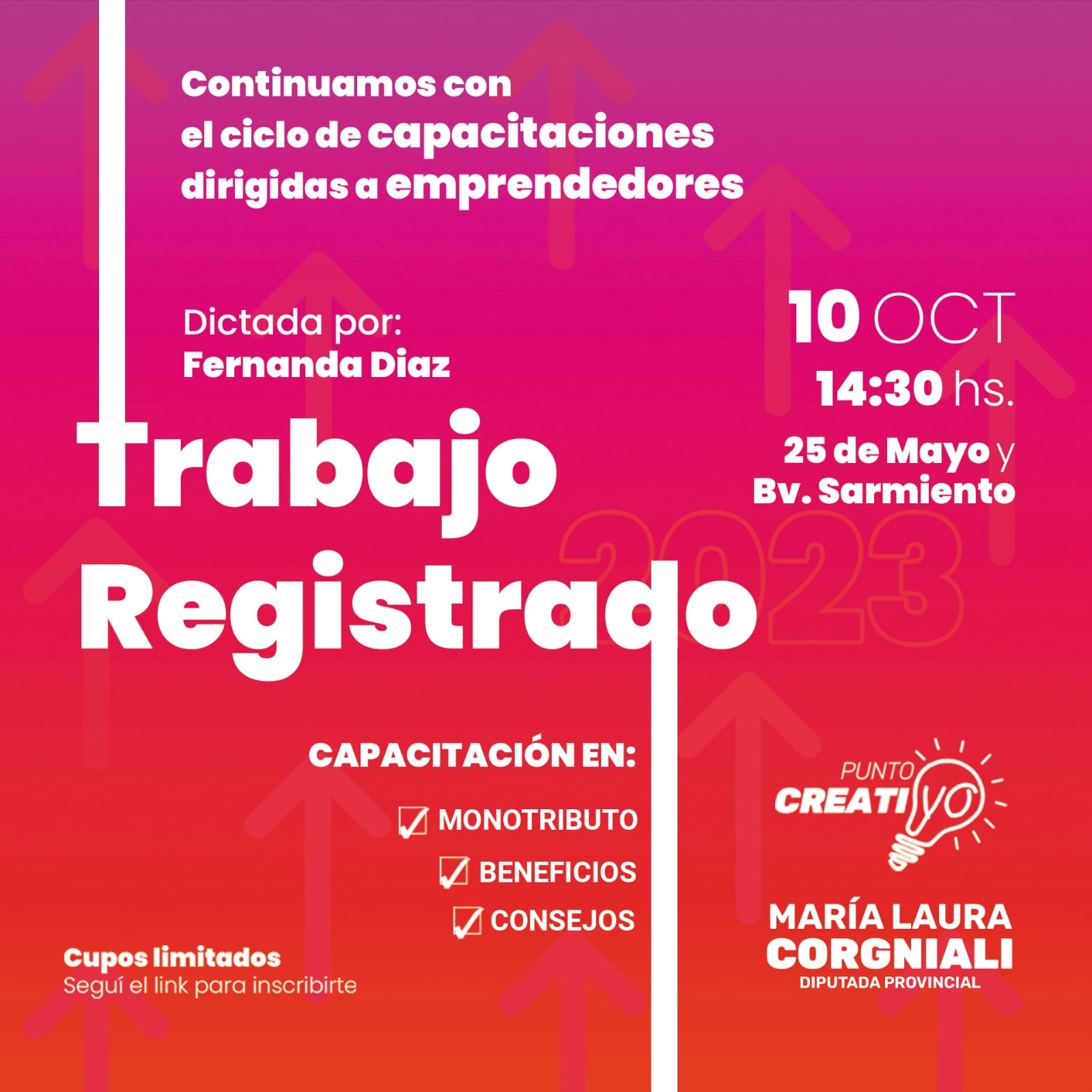 Nueva capacitación de Punto CreatiVO para emprendedores.