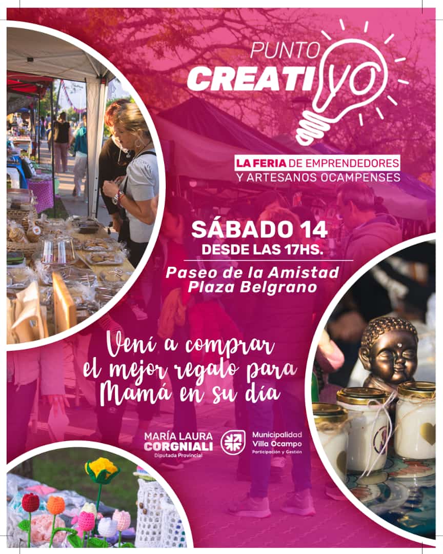 ESTE SÁBADO: PUNTO CREATIVO “DÍA DE LA MADRE”