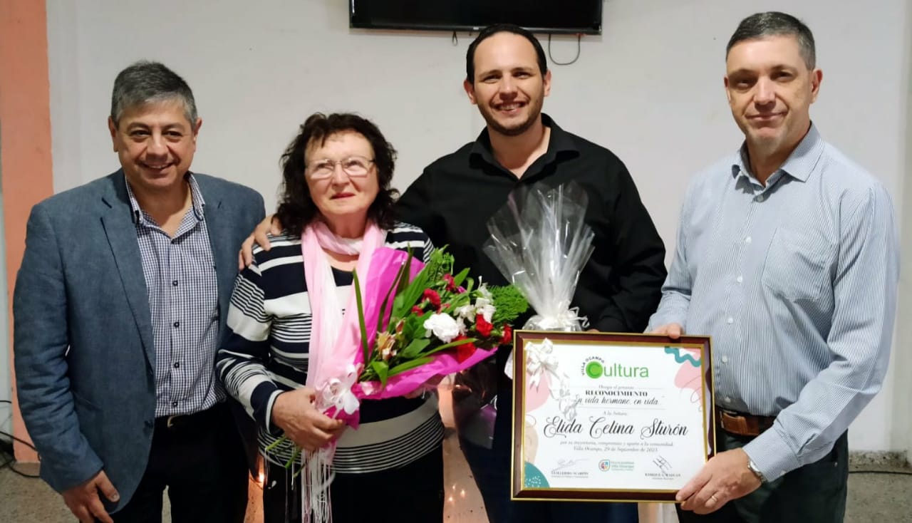 SE ENTREGÓ EL RECONOCIMIENTO “EN VIDA HERMANO, EN VIDA” A ÉLIDA CELINA STURÓN