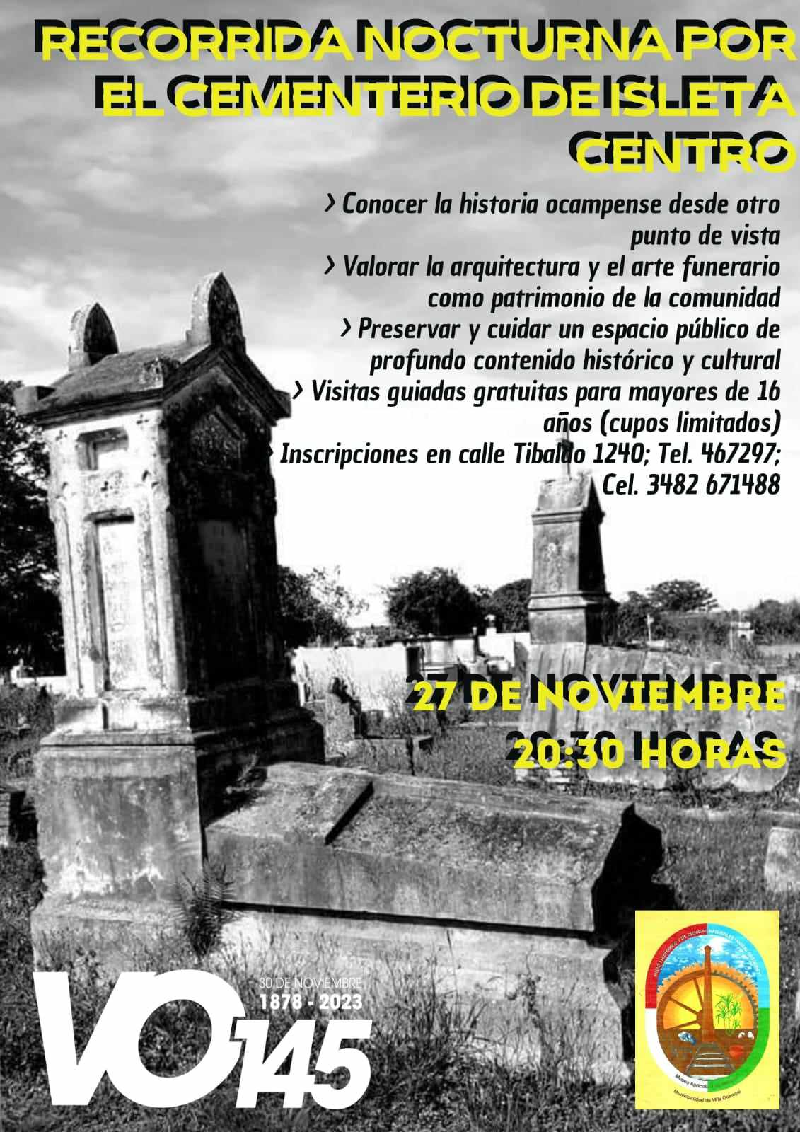 RECORRIDA NOCTURNA POR EL CEMENTERIO DE ISLETA CENTRO