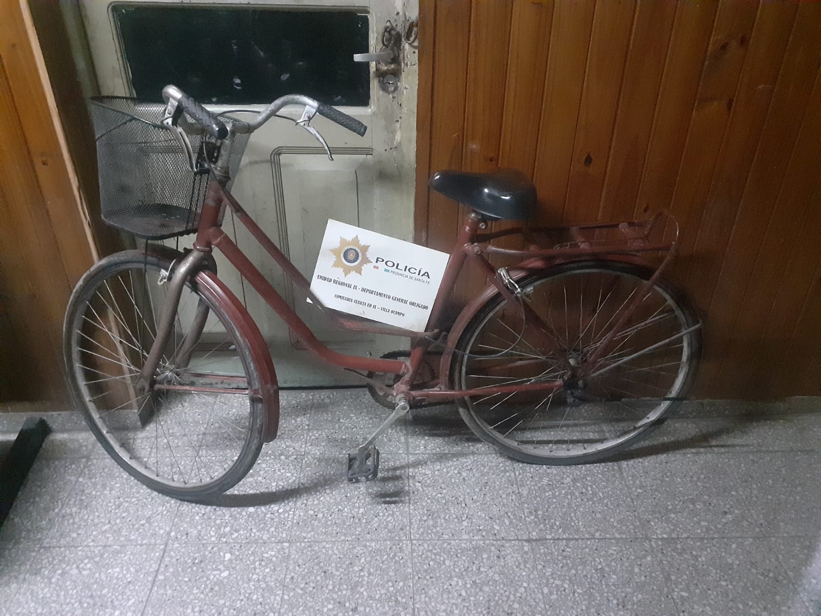 VILLA OCAMPO: RECUPERAN BICICLETA SUSTRAÍDA DE UN SUPERMERCADO