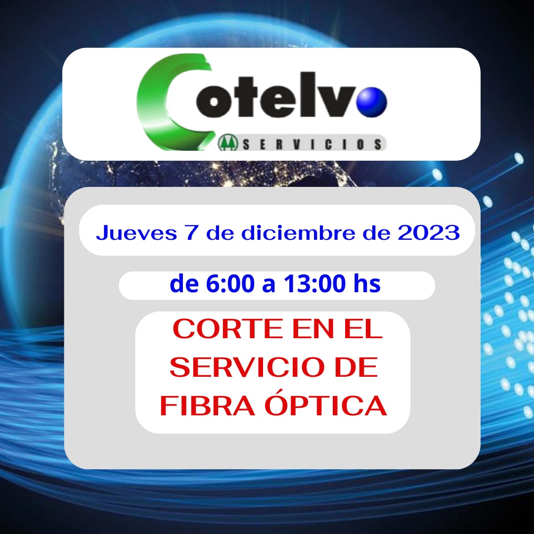 𝗖𝗢𝗥𝗧𝗘 𝗘𝗡 𝗘𝗟 𝗦𝗘𝗥𝗩𝗜𝗖𝗜𝗢 𝗗𝗘 𝗙𝗜𝗕𝗥𝗔 𝗢́𝗣𝗧𝗜𝗖𝗔