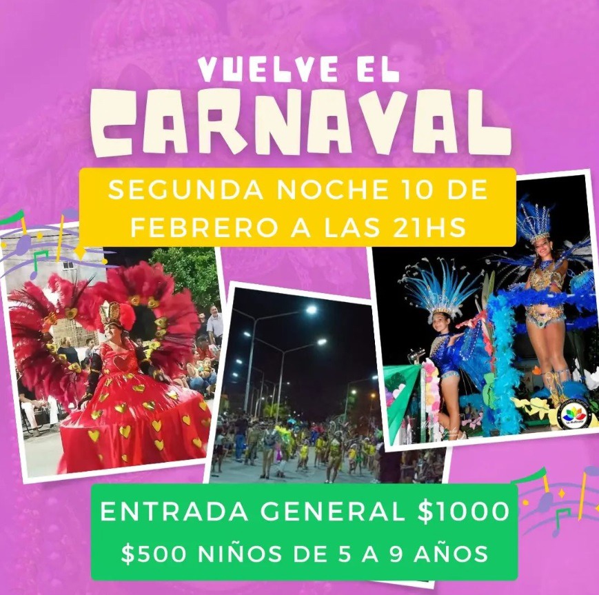 VILLA OCAMPO: SEGUNDA NOCHE DE CARNAVALES OCAMPENSES 2024