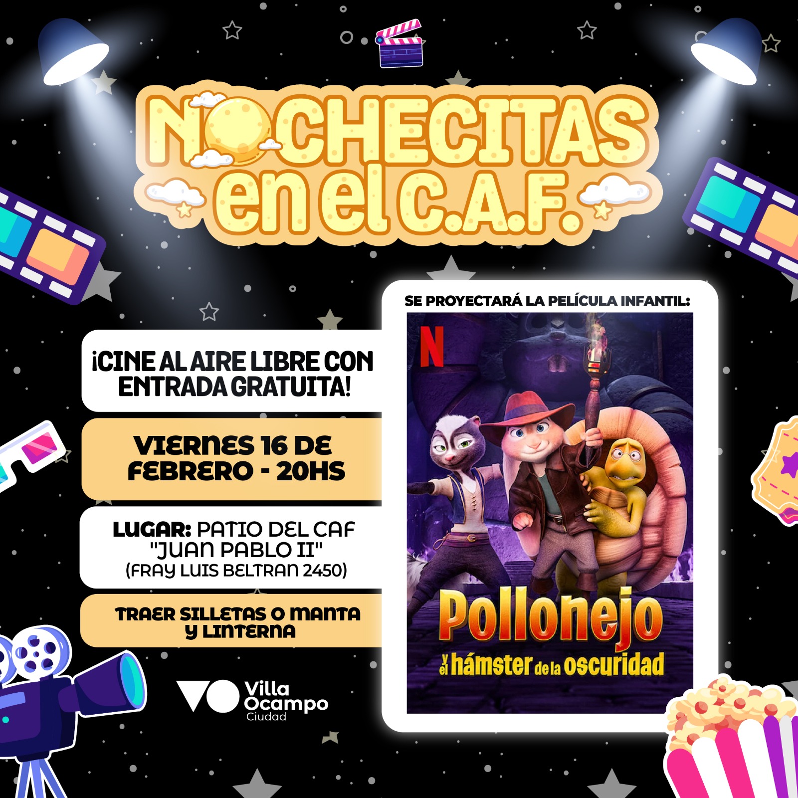 VILLA OCAMPO: PRIMERA EDICIÓN DE NOCHECITAS EN EL CAF