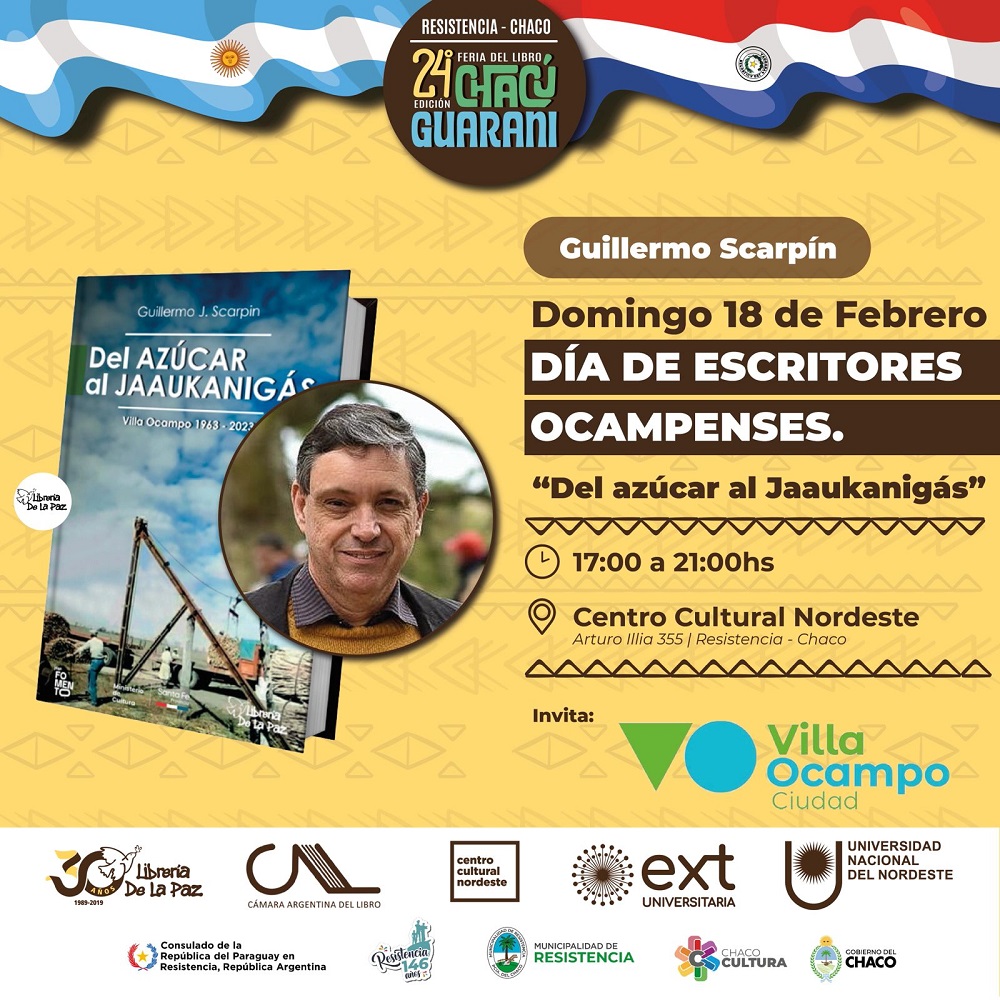 VILLA OCAMPO: 24° EDICIÓN DE LA FERIA DEL LIBRO CHACÚ-GUARANÍ