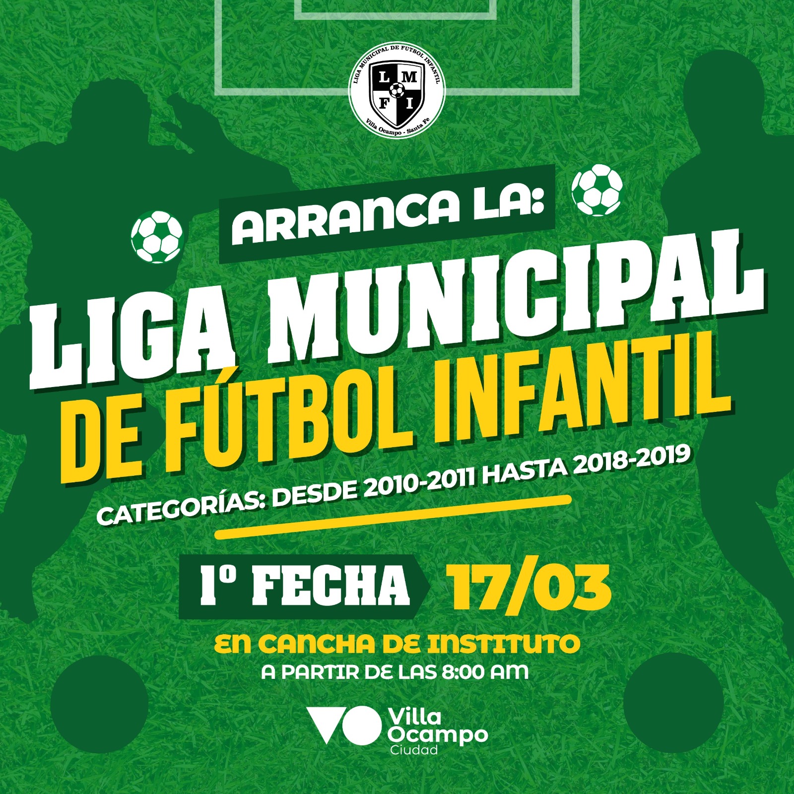 VILLA OCAMPO: COMIENZA LA LIGA MUNICIPAL DE FÚTBOL INFANTIL