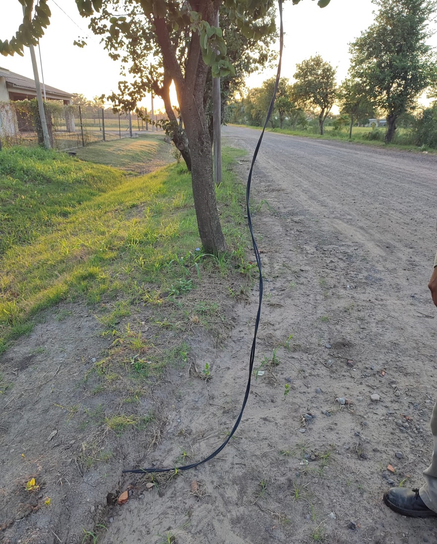 VILLA OCAMPO: ROBO DE CABLES DEL ALUMBRADO PÚBLICO