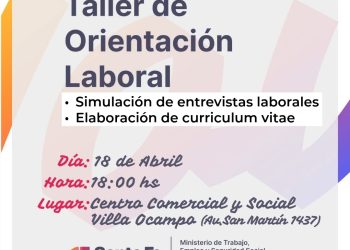 VILLA OCAMPO: TALLERES Y PRESENTACIÓN DE LOS PROGRAMAS PROVINCIALES EMPLEO JOVEN Y PRÁCTICAS LABORALES