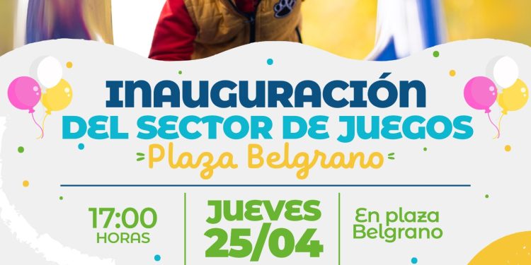 VILLA OCAMPO:INAUGURAMOS LOS NUEVOS JUEGOS EN PLAZA BELGRANO