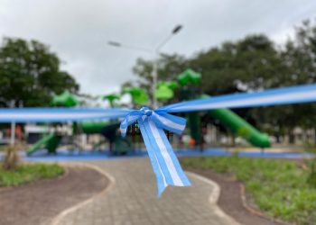 VILLA OCAMPO: CON LOS NIÑOS PROTAGONISTAS, SE INAUGURÓ EL SECTOR DE JUEGOS DE PLAZA BELGRANO