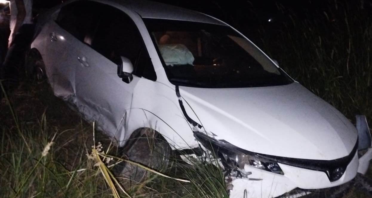 Una automovilista de Villa Ocampo, se accidentó con su vehículo en la ruta nacional 11, jurisdicción de Tacuarendí.