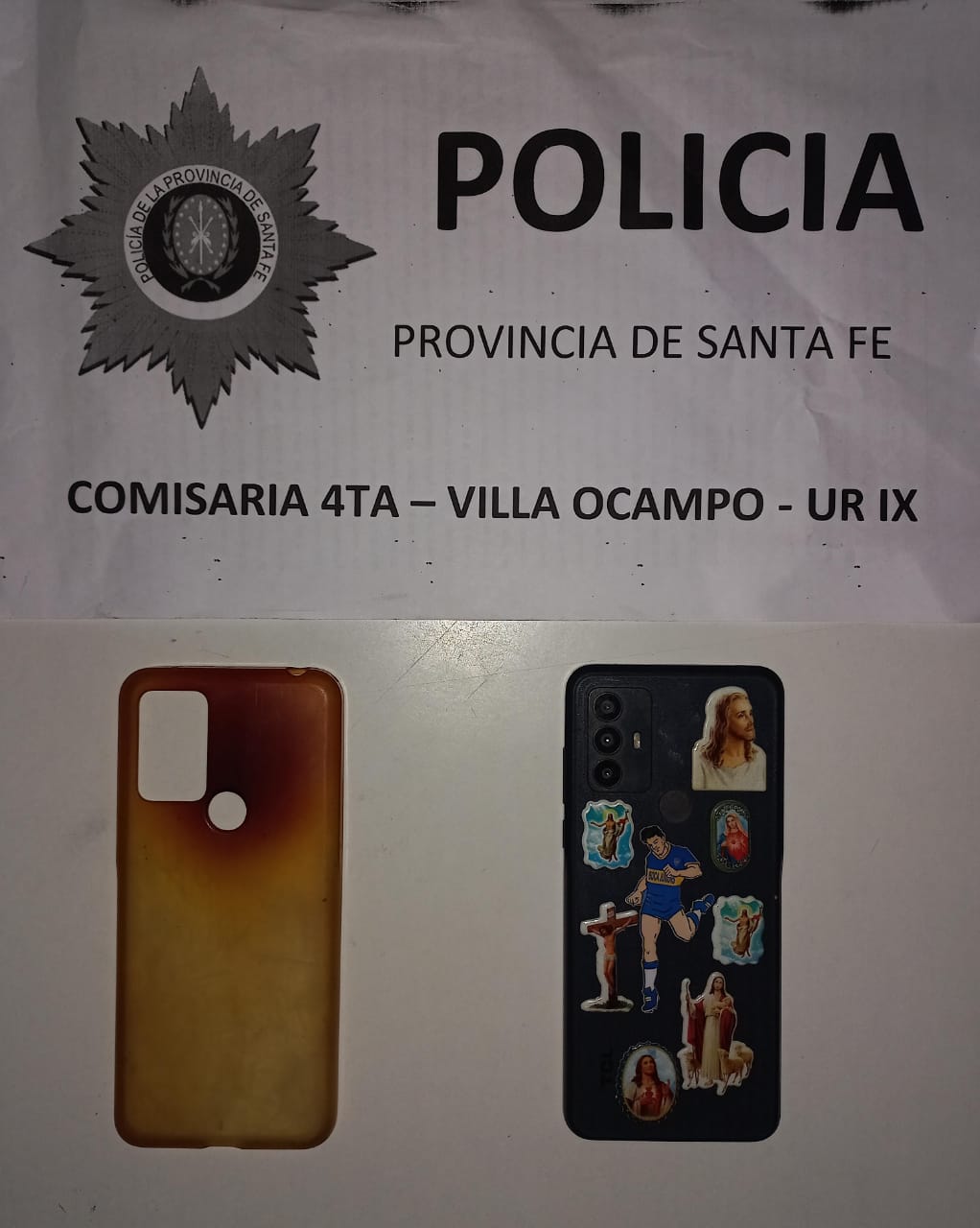 VILLA OCAMPO: PERSONAL POLICIAL RECUPERO TELÉFONO CELULAR TCL