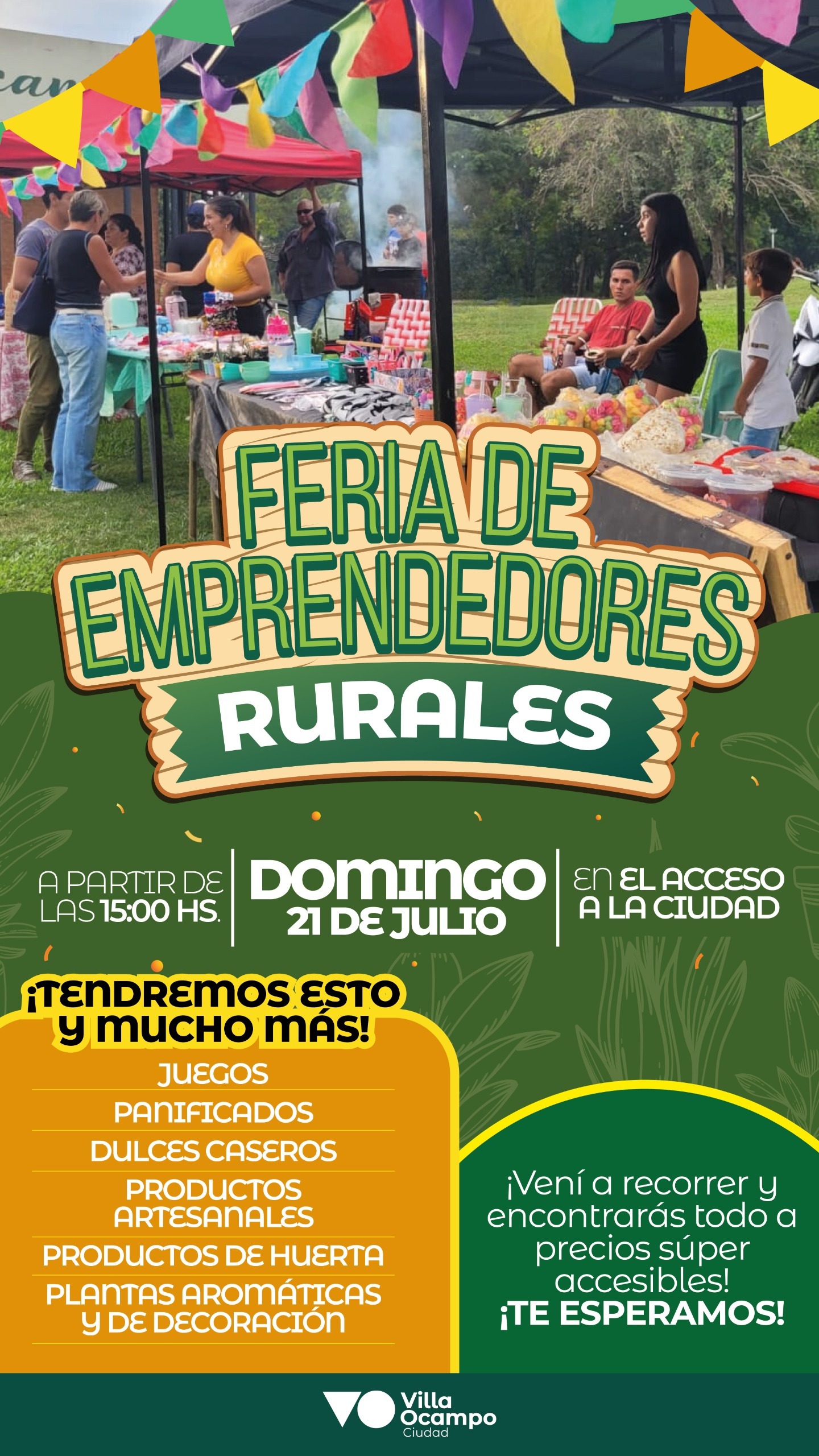 VILLA OCAMPO: NUEVA EDICIÓN DE LA FERIA DE EMPRENDEDORES RURALES EN EL ACCESO A LA CIUDAD