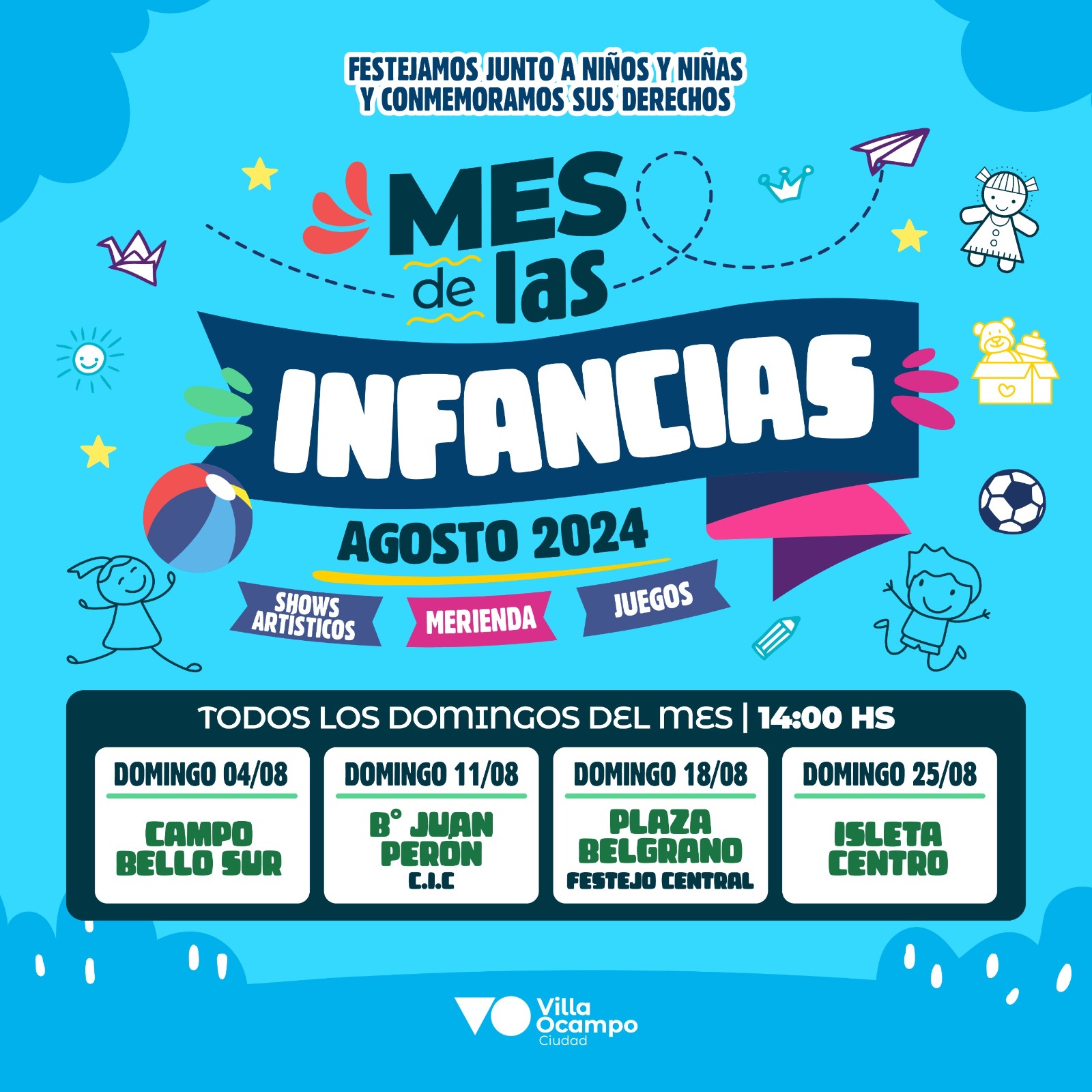 MES DE LAS INFANCIAS EN VILLA OCAMPO: UNA CELEBRACIÓN PARA TODA LA FAMILIA