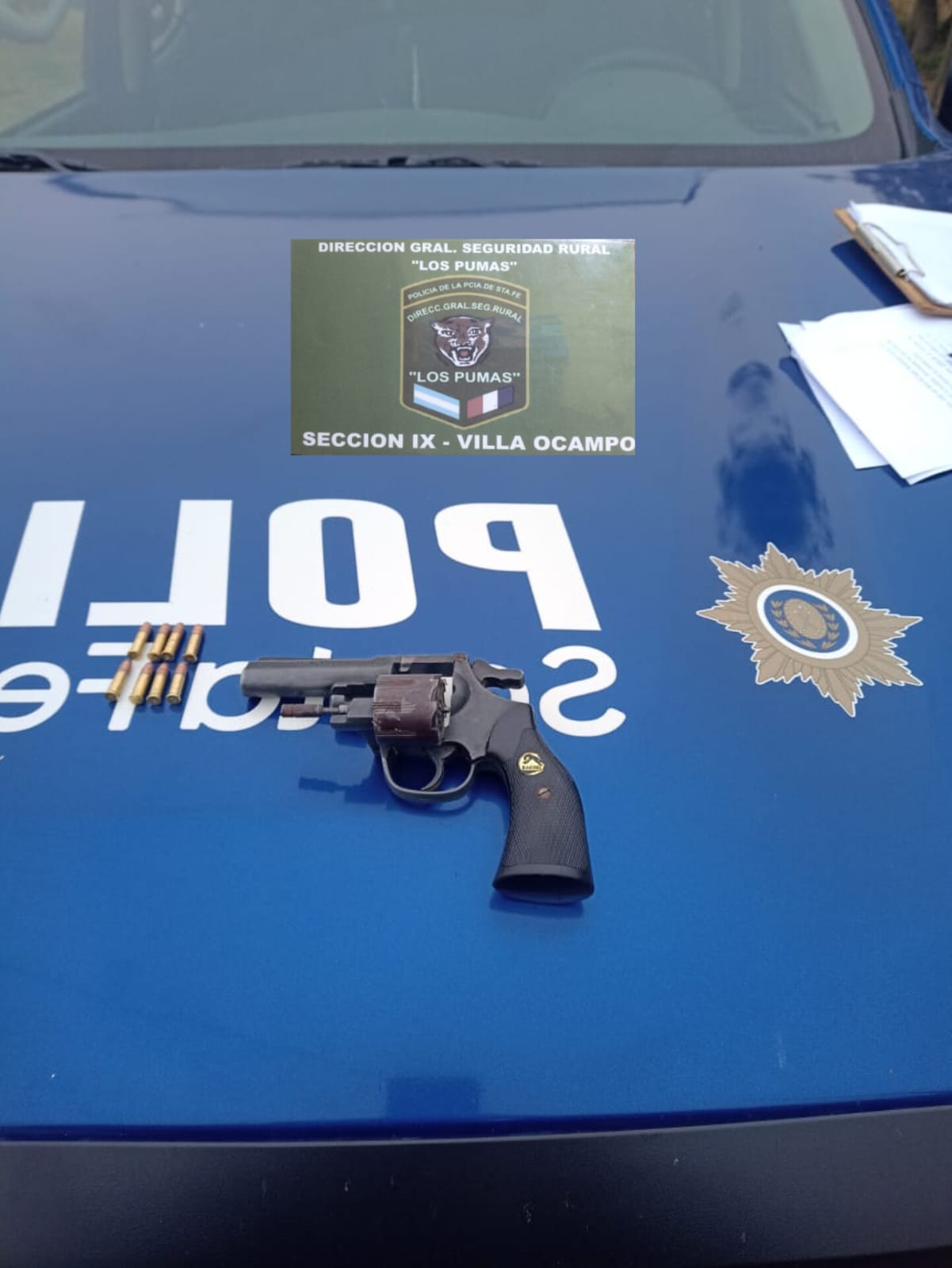 “LOS PUMAS” de la Localidad de Villa Ocampo llevaron a cabo allanamiento ordenado por el Magistrado Judicial en turno.