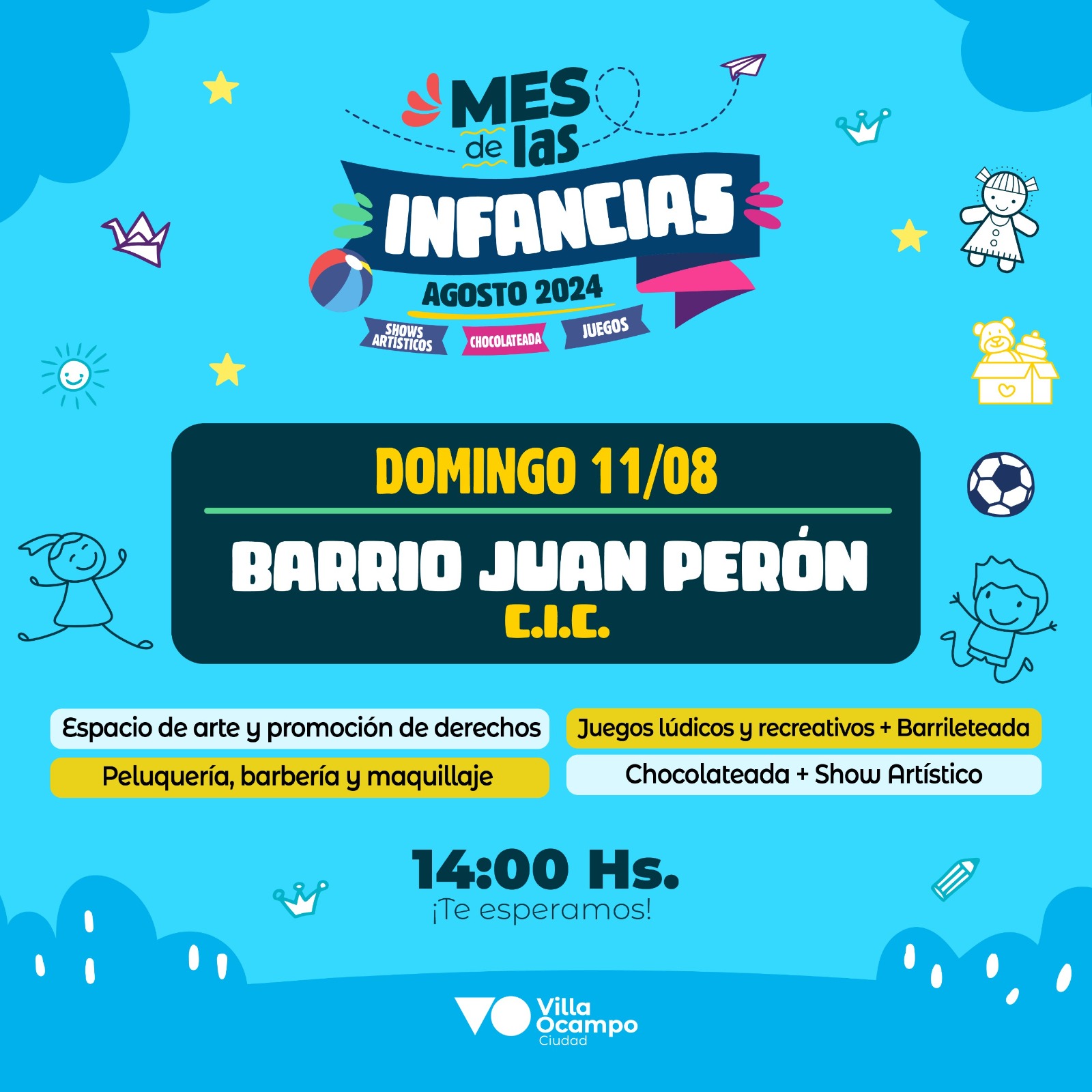 VILLA OCAMPO: CONTINÚAN LOS FESTEJOS POR EL MES DE LAS INFANCIAS