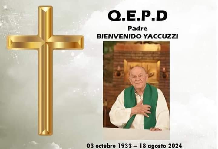 Villa Ocampo: Fallecimiento de Bienvenido Yaccuzzi, a los 90 años.