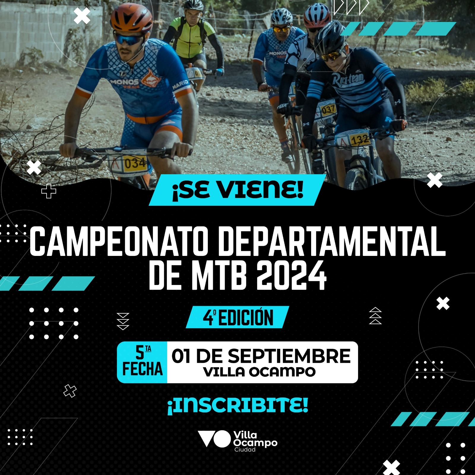 SE VIENE LA 5° FECHA DEL CAMPEONATO DEPARTAMENTAL DE MTB EN VILLA OCAMPO