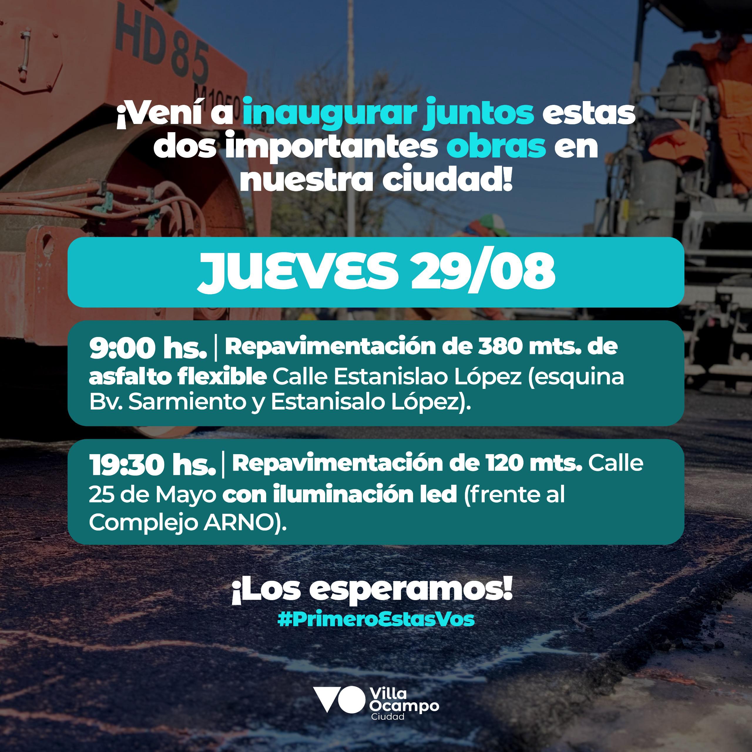 INAUGURACIÓN DE OBRAS JUNTO A VECINOS DE VILLA OCAMPO