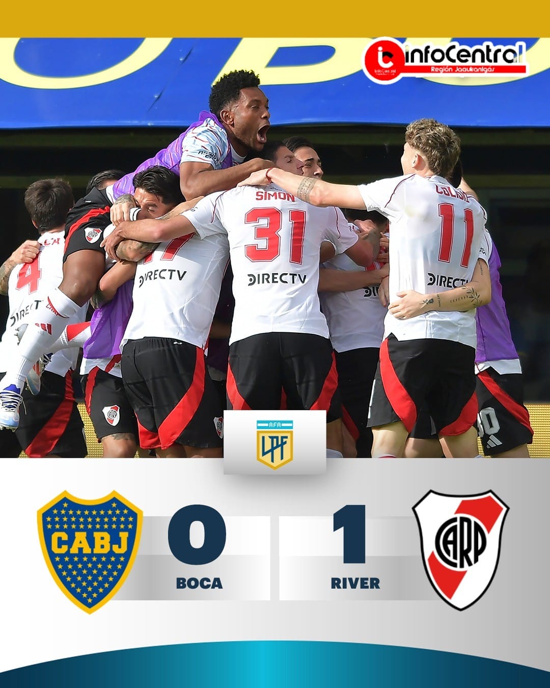 RIVER SE QUEDÓ CON EL SUPERCLÁSICO EN LA BOMBONERA 