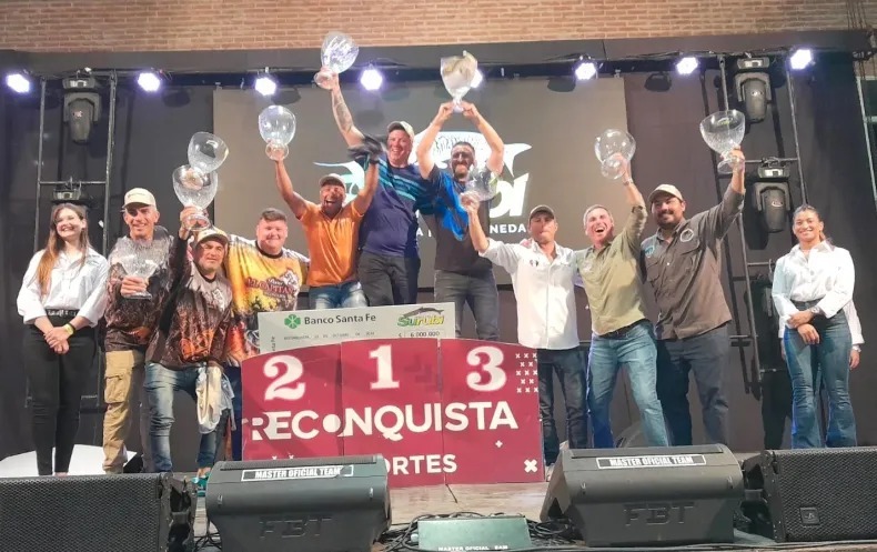 RECONQUISTA: Pesca del Surubí 2024; EL Trio de La Peña “Abipones” Integrado por dos ocampences y uno d avellanaeda se llevarn el primer premio.