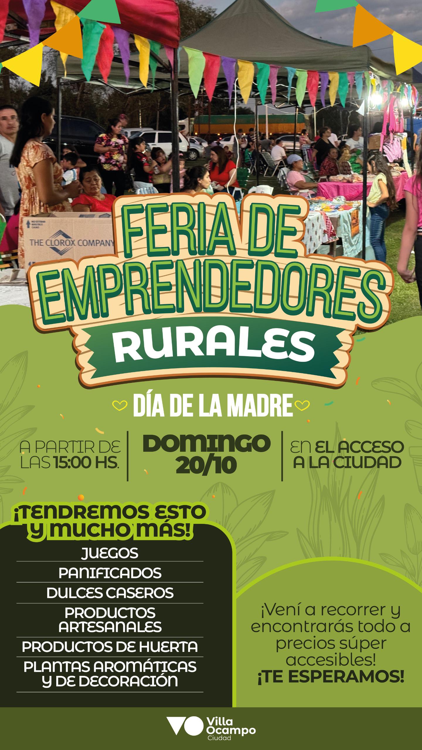 VILLA OCAMPO: NUEVA EDICIÓN DE LA FERIA DE EMPRENDEDORES RURALES